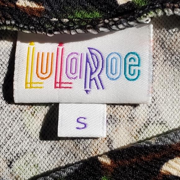 Lularoe Cassie Skirt Small Black green blue floral - Picture 12 of 13